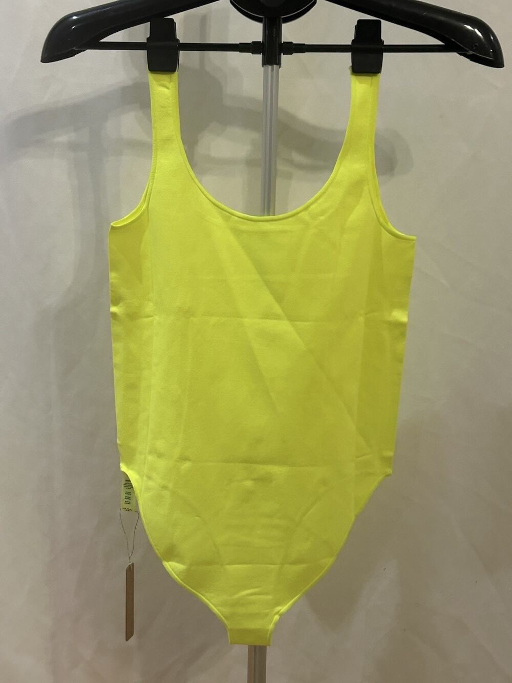 NWT Skims Essential Scoop Neck Bodysuit in Green Highlighter size L/XL